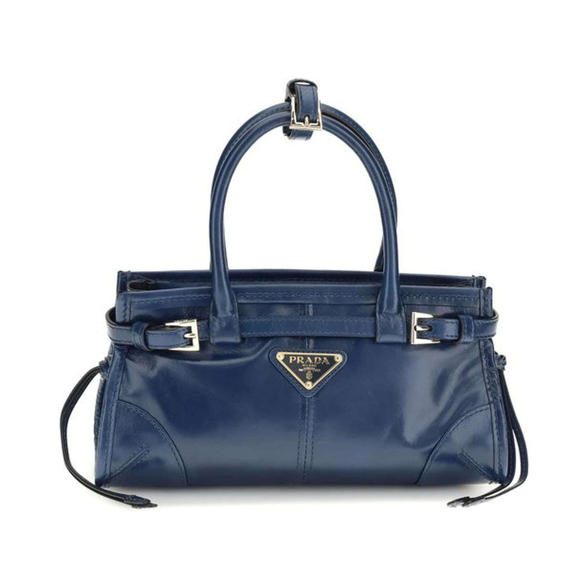 Blue Calf Leather Bos Taurus Handbag