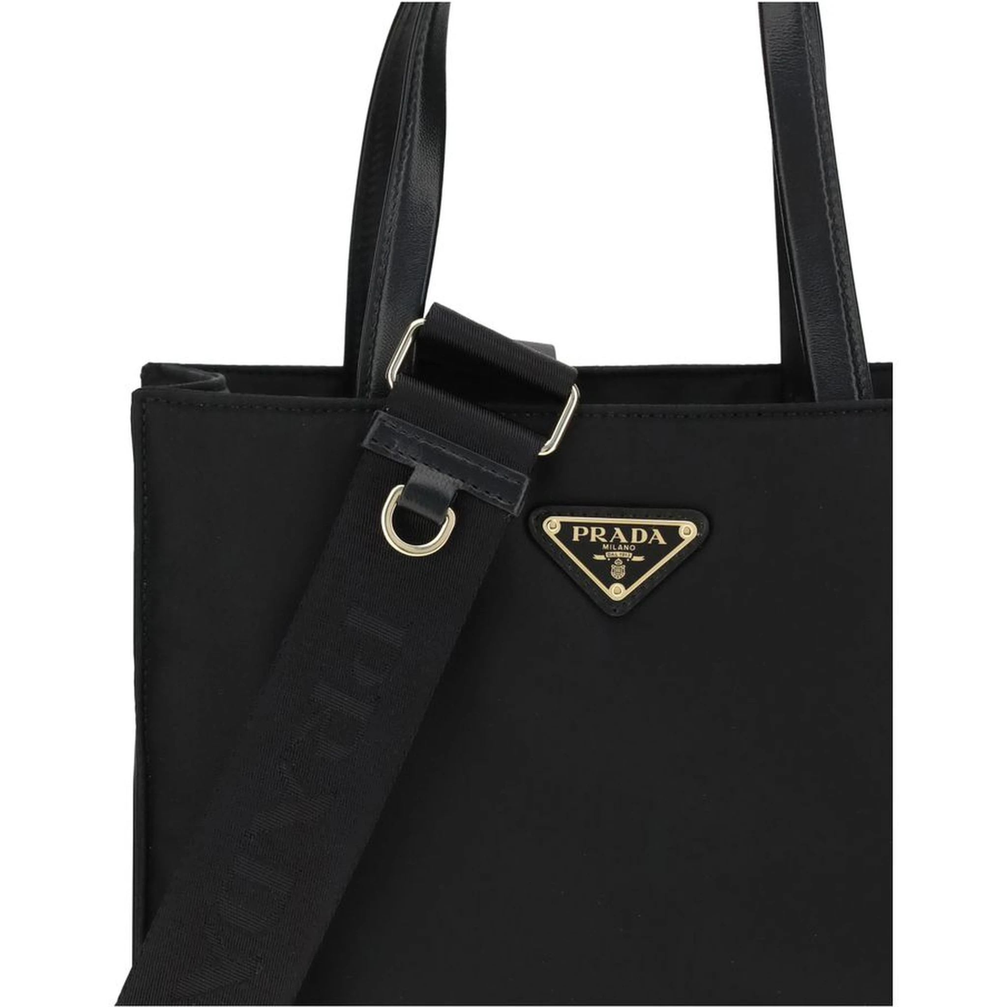 Black Recycled Polyamide Shoulder Bag