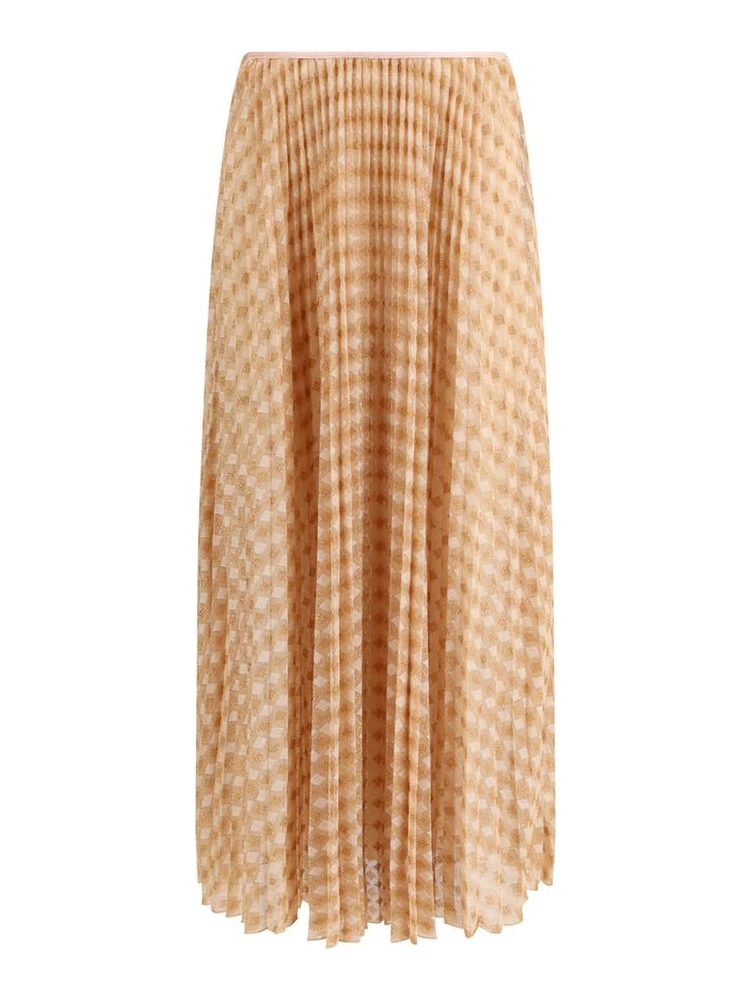 Multicolor Viscose Midi Skirt