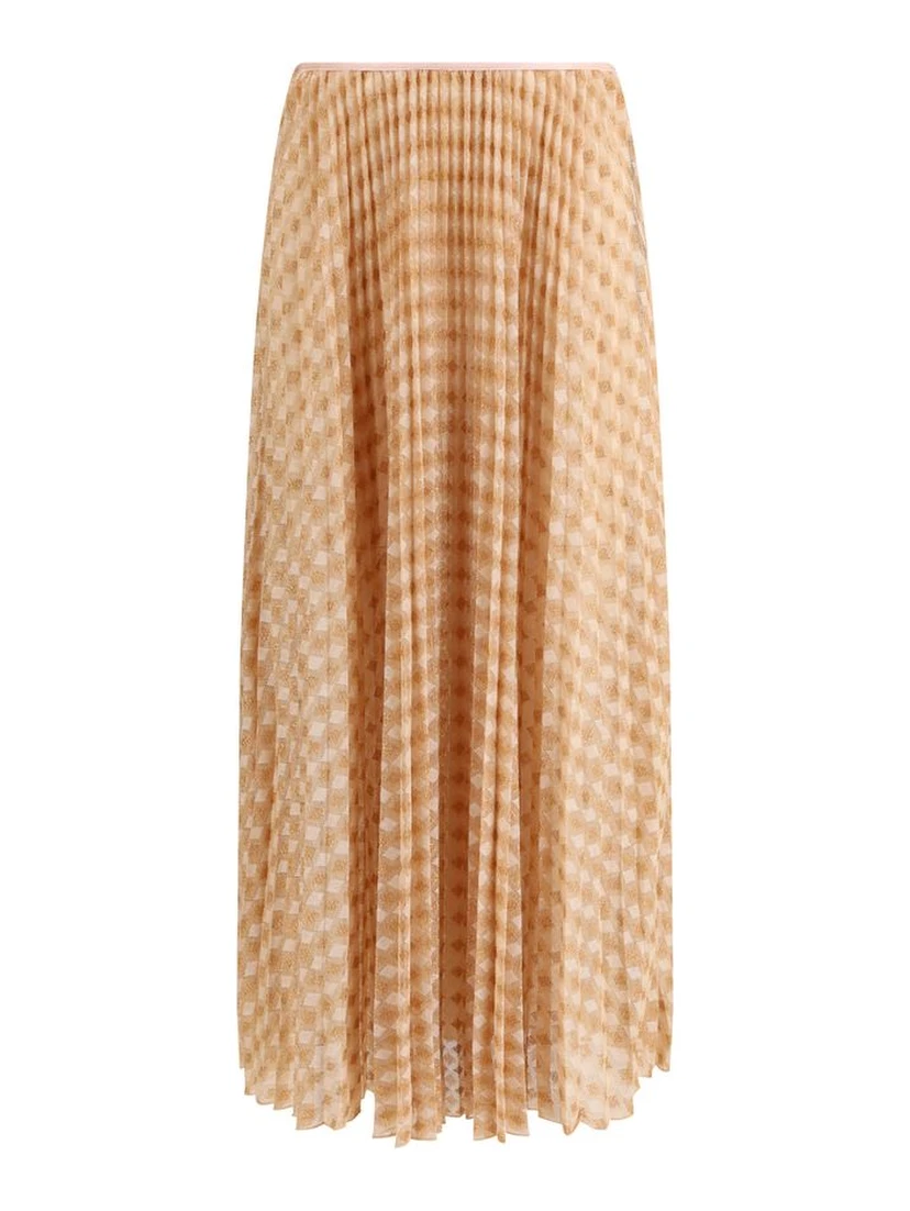 Multicolor Viscose Midi Skirt