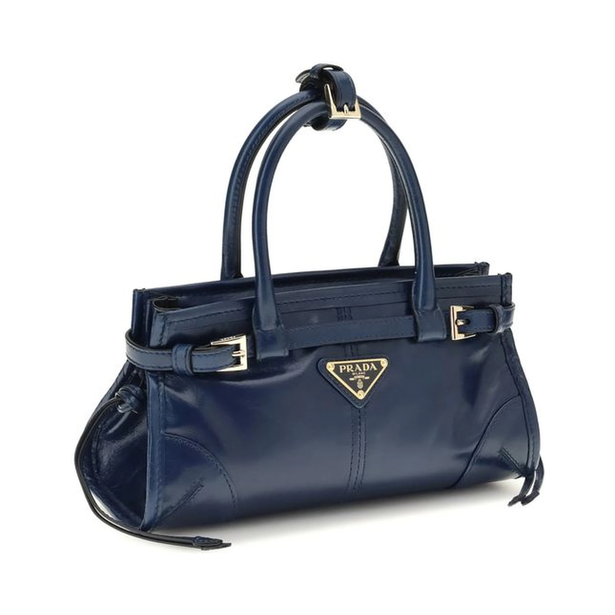 Blue Calf Leather Bos Taurus Handbag