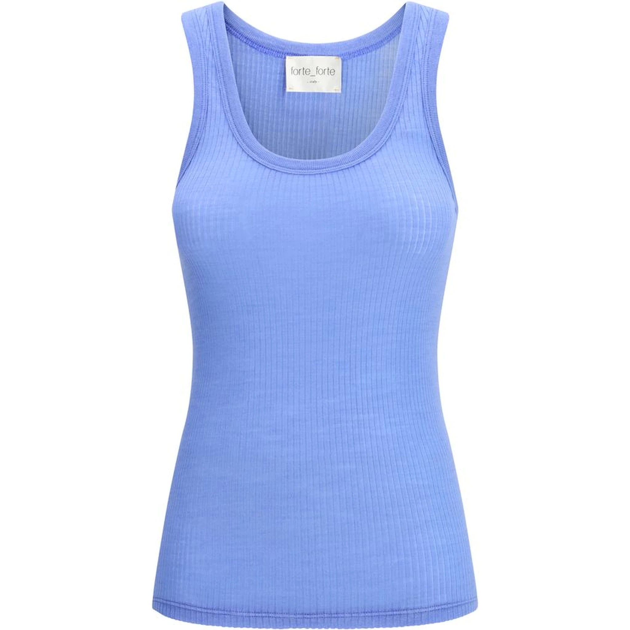Blue Fleece Wool Top