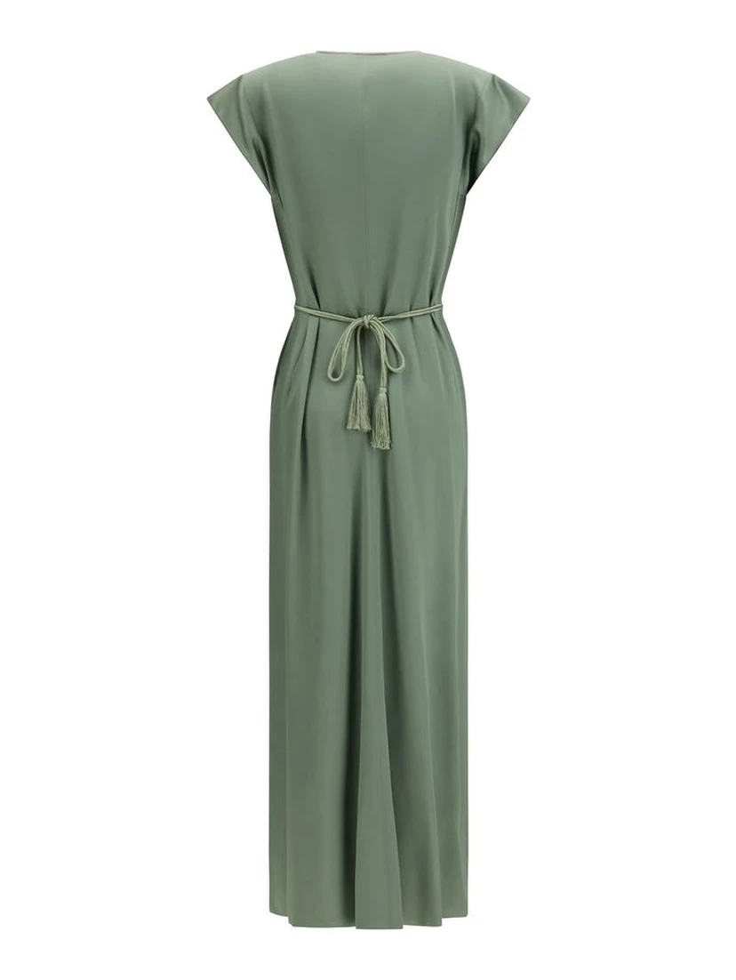 Bicolor Viscose Casual Dress