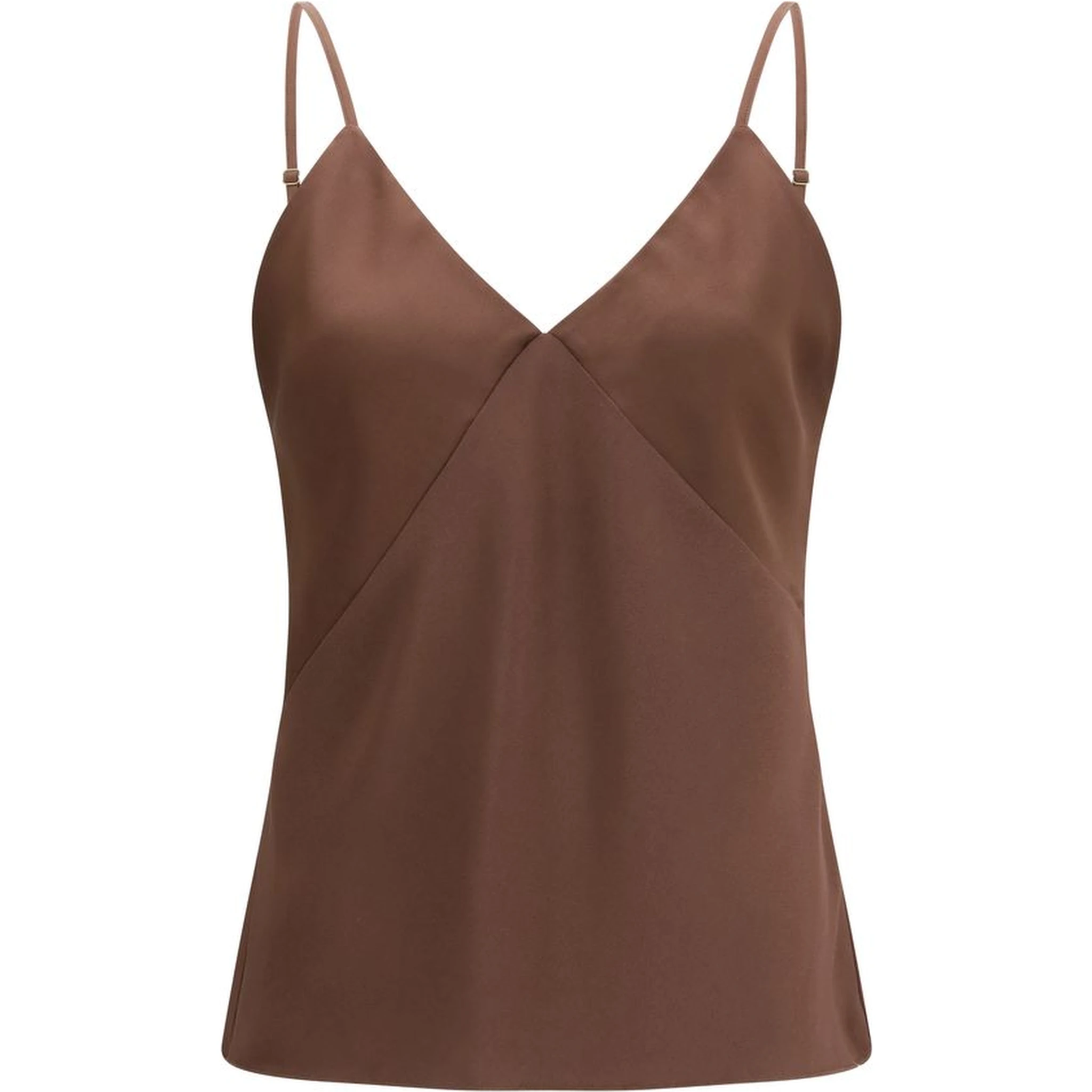 Brown Acetate Top