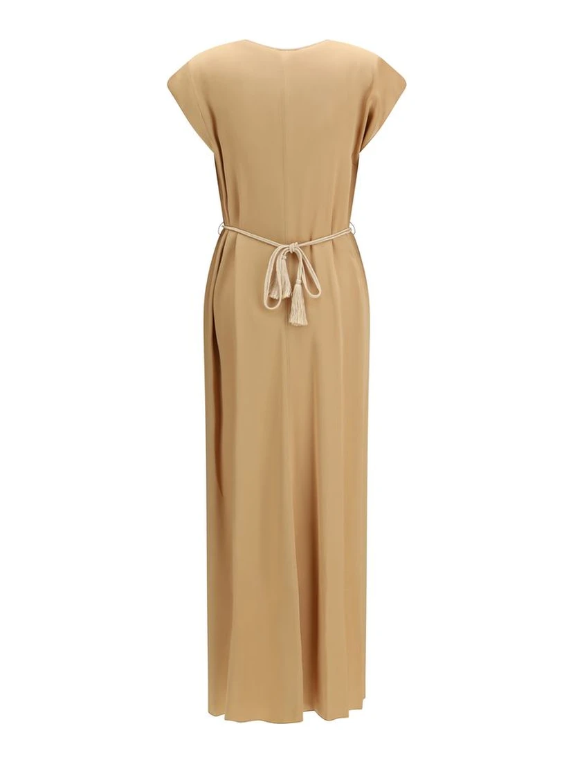 Orange Viscose Casual Dress