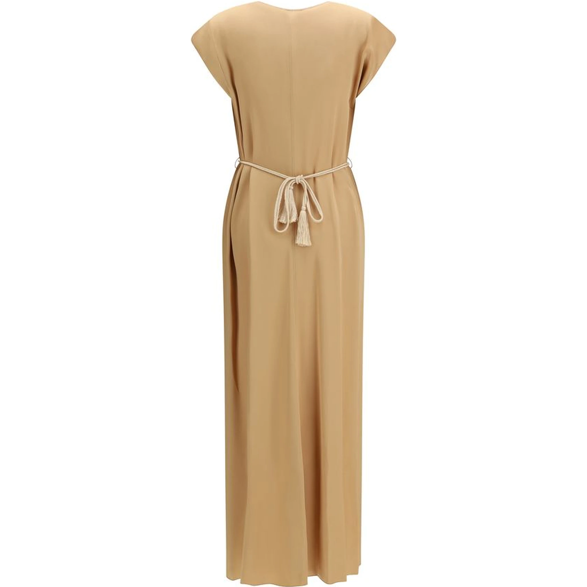 Orange Viscose Casual Dress