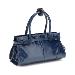 Blue Calf Leather Bos Taurus Handbag