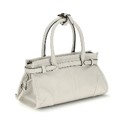 White Calf Leather Bos Taurus Handbag