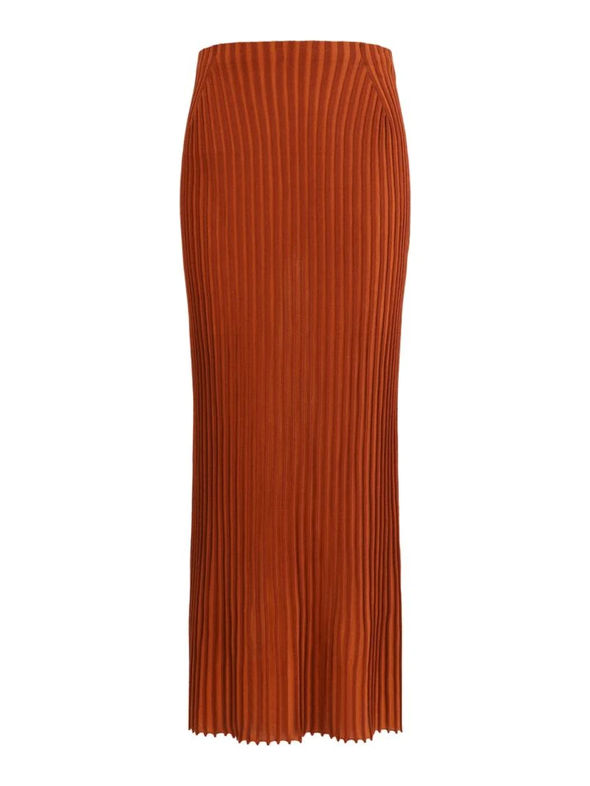 Multicolor Merino Wool Long Skirt