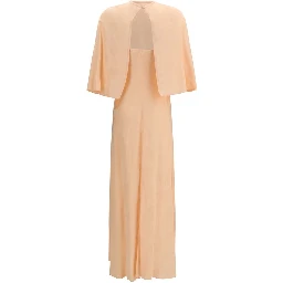Orange Viscose Casual Dress