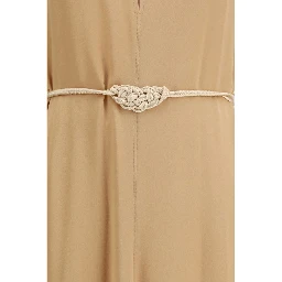 Orange Viscose Casual Dress