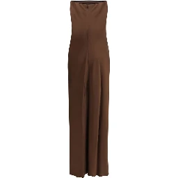 Brown Acetate Casual Dress
