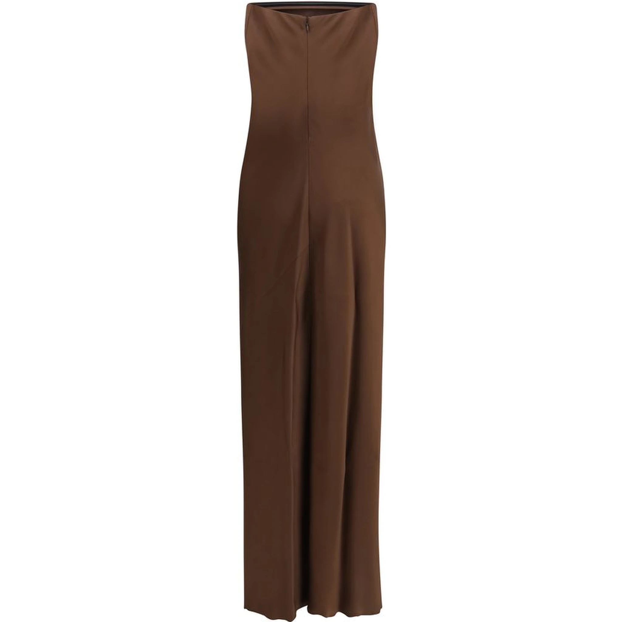 Brown Acetate Casual Dress