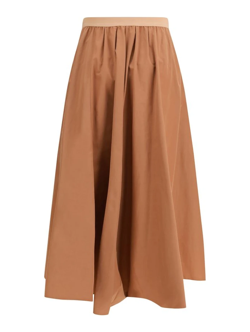 Multicolor Polyester Midi Skirt