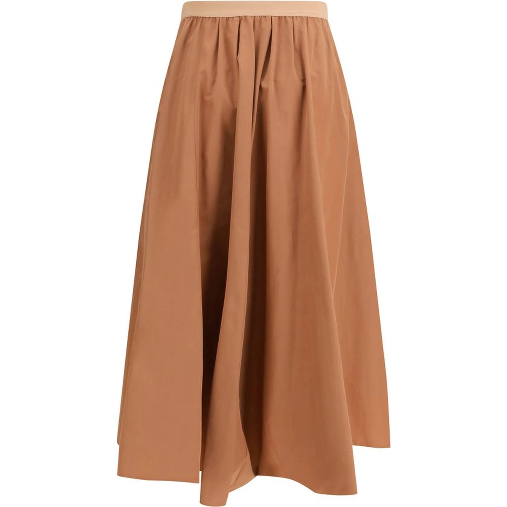 Multicolor Polyester Midi Skirt