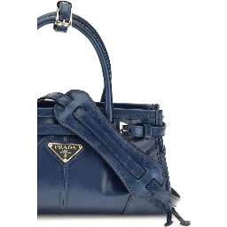 Blue Calf Leather Bos Taurus Handbag