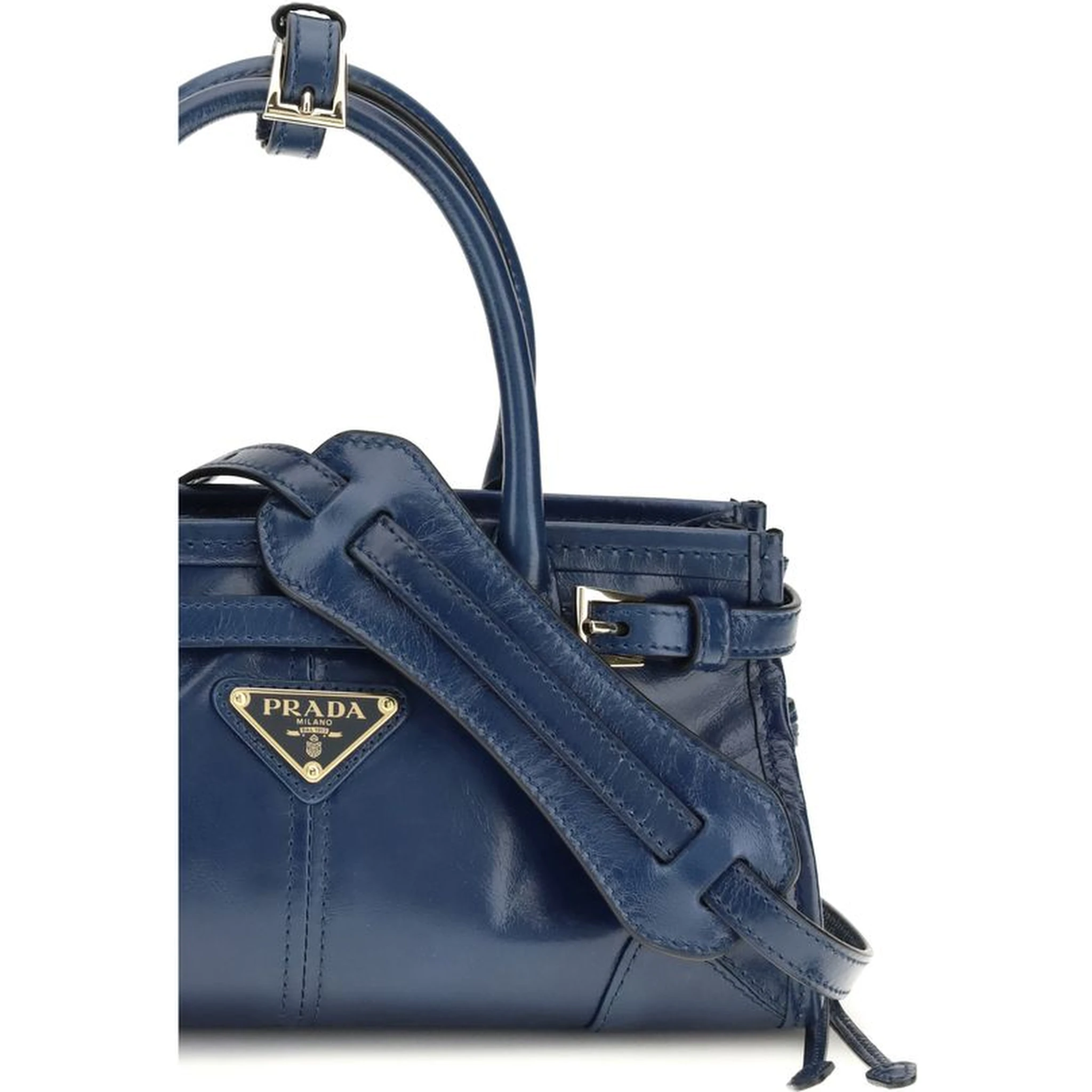 Blue Calf Leather Bos Taurus Handbag