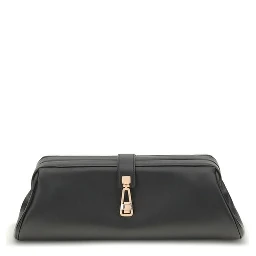 Black Calf Leather Bos Taurus Clutch Bag