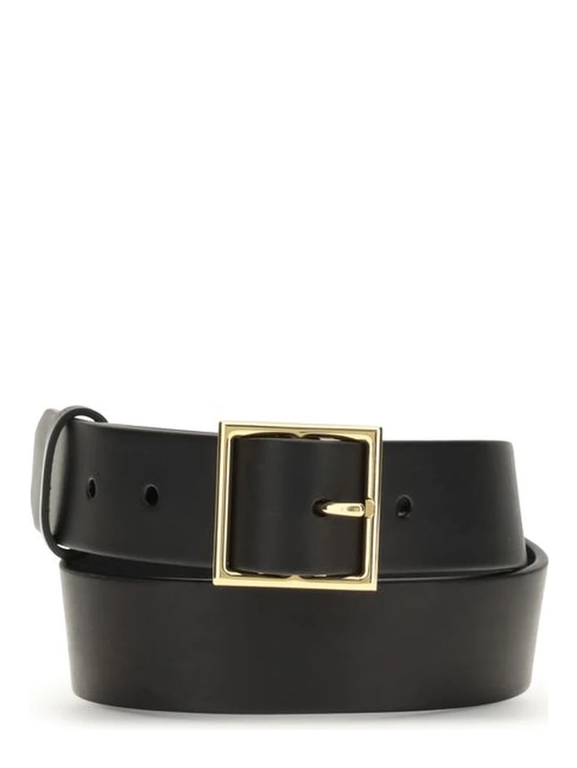 Black Leather Regular Belt