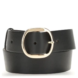 Black Leather Regular Belt