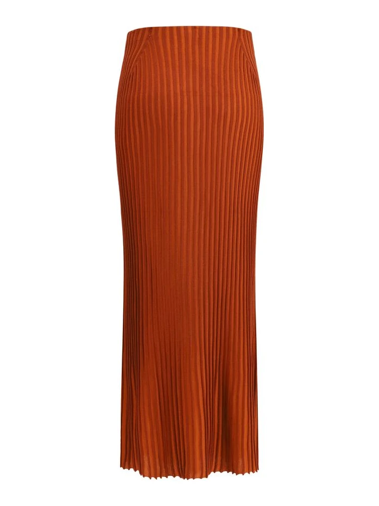 Multicolor Merino Wool Long Skirt alternative