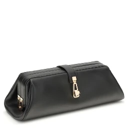 Black Calf Leather Bos Taurus Clutch Bag