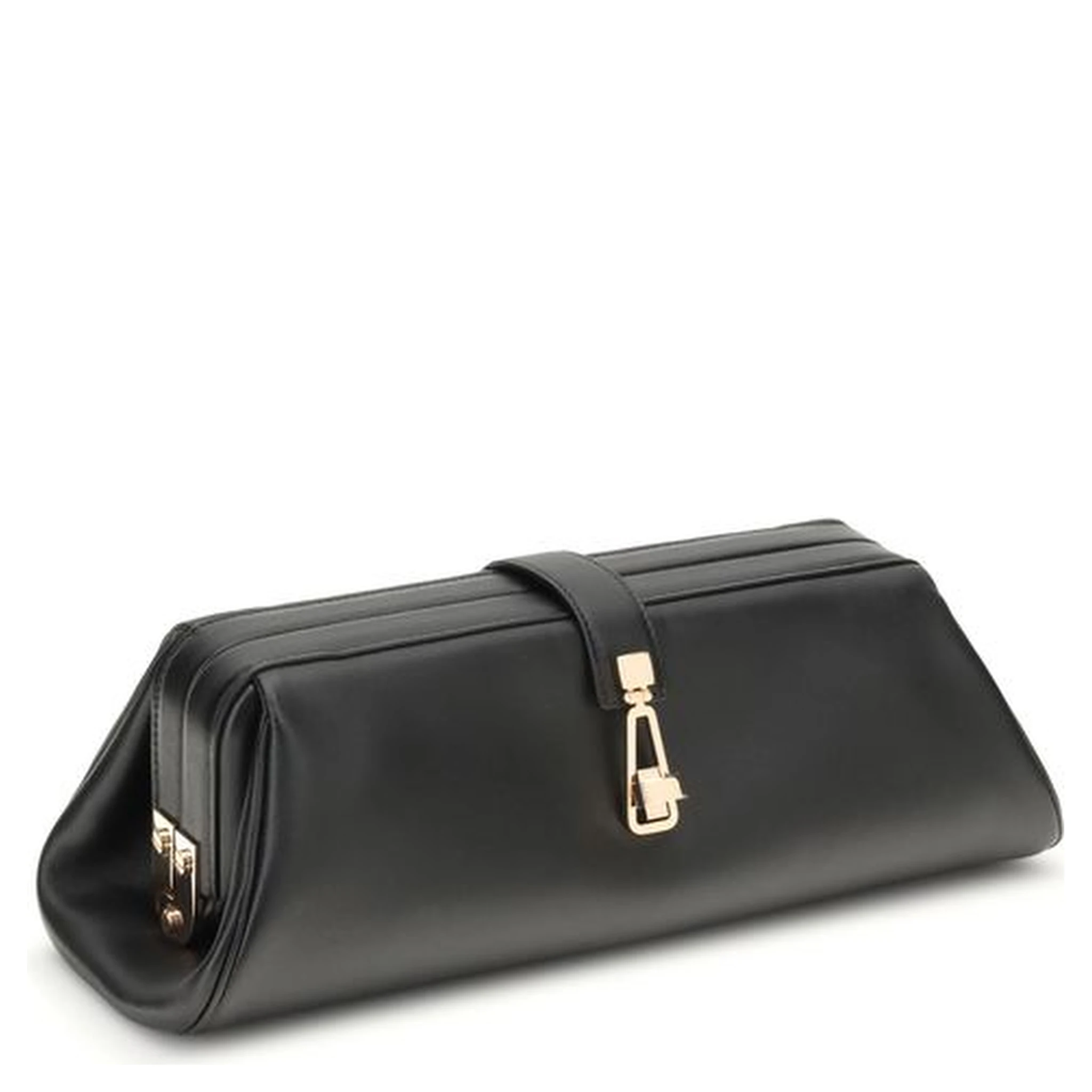 Black Calf Leather Bos Taurus Clutch Bag