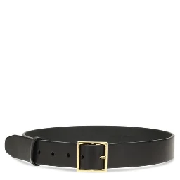 Black Leather Regular Belt