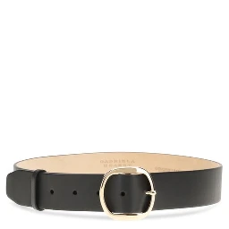 Black Leather Regular Belt