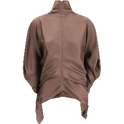 Brown Silk Blouse
