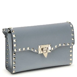 حقيبة كتف بوس توروس من جلد العجل الأزرق