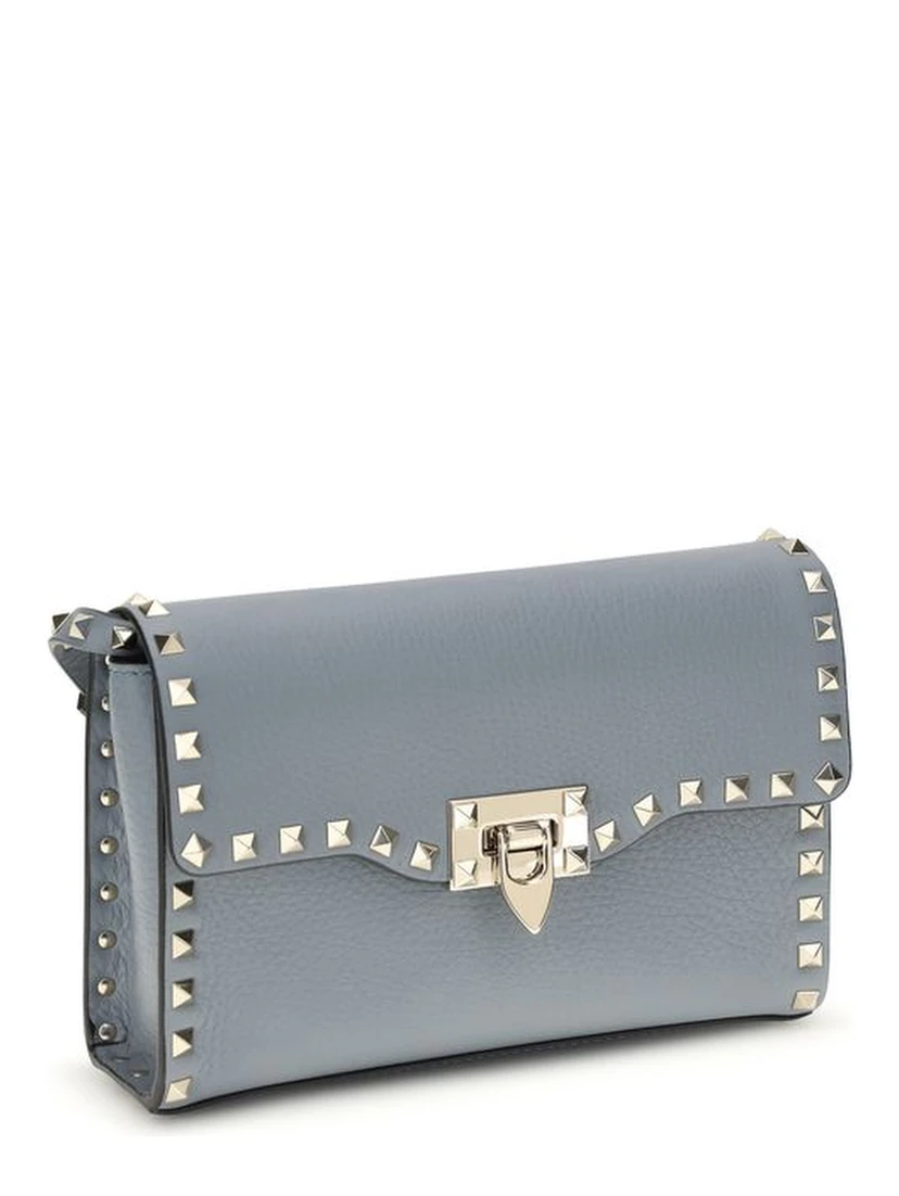 حقيبة كتف بوس توروس من جلد العجل الأزرق