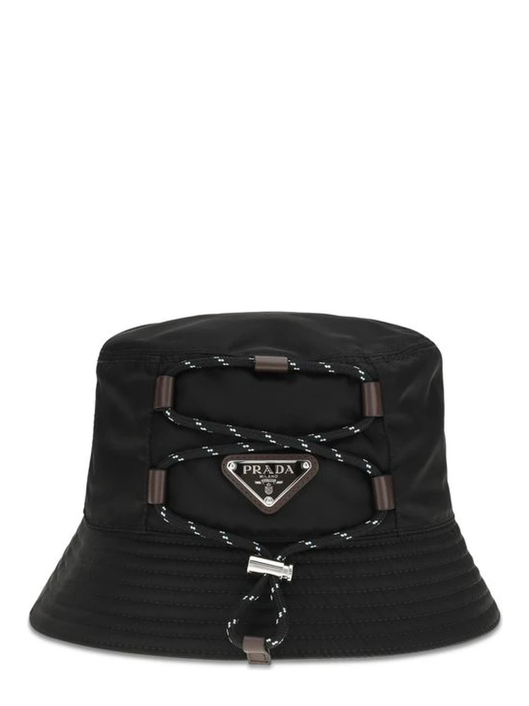 Black Recycled Polyamide Bucket Hat