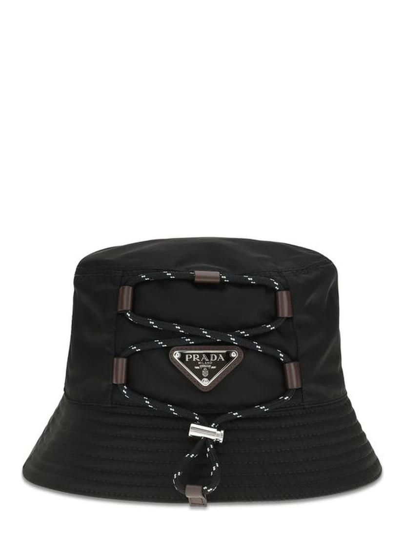 Black Recycled Polyamide Bucket Hat