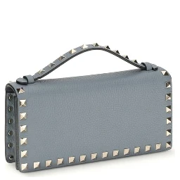 محفظة بوس توروس من جلد العجل الأزرق