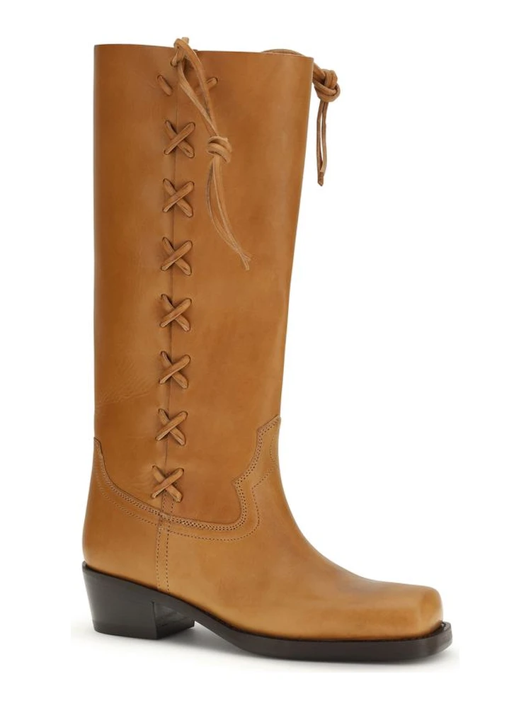Brown Calf Leather Bos Taurus Lace-Up Boots alternative