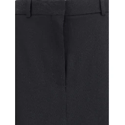 Black Fleece Wool Long Skirt