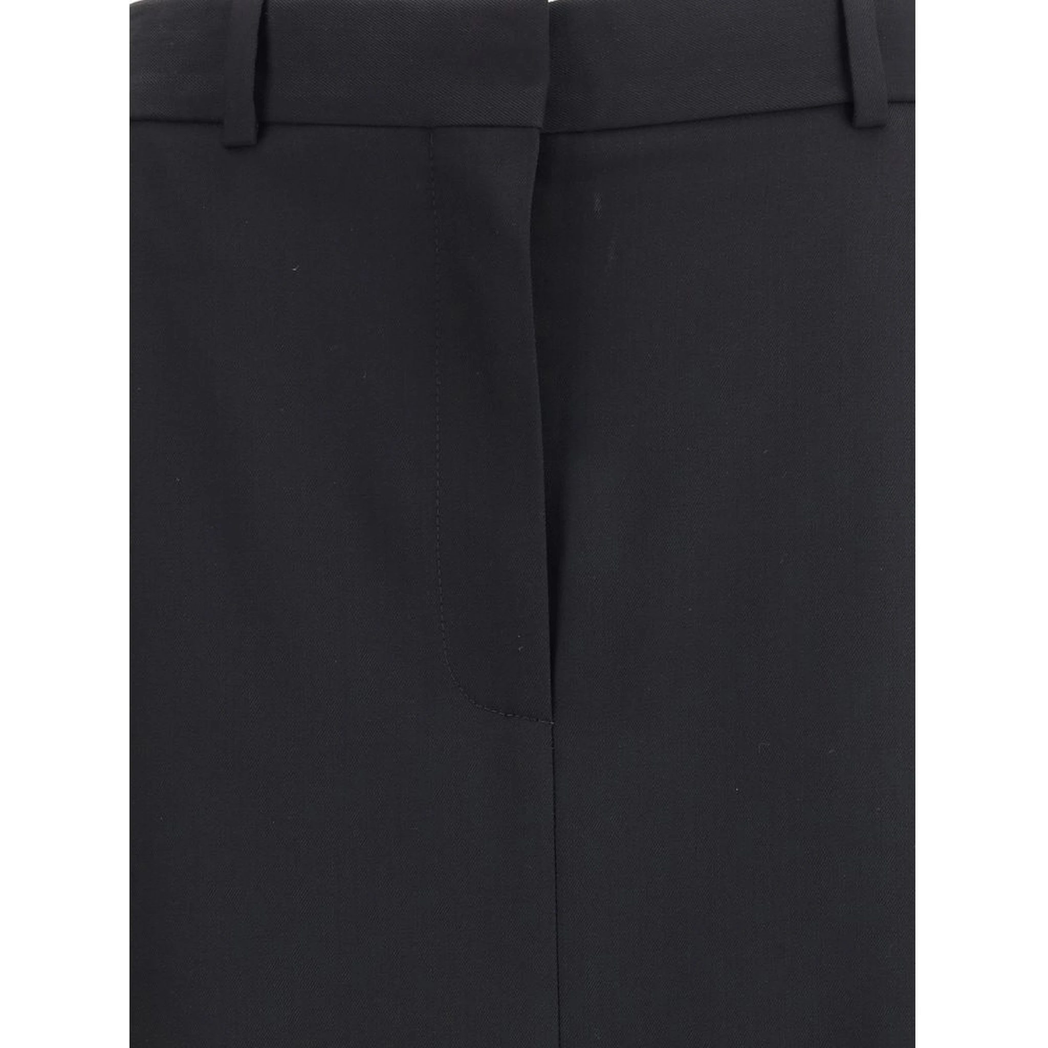 Black Fleece Wool Long Skirt