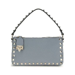 حقيبة كتف بوس توروس من جلد العجل الأزرق