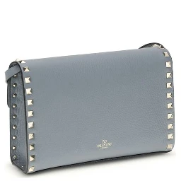 حقيبة كتف بوس توروس من جلد العجل الأزرق