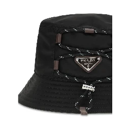 Black Recycled Polyamide Bucket Hat