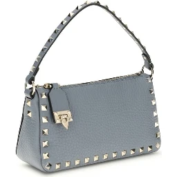 حقيبة كتف بوس توروس من جلد العجل الأزرق