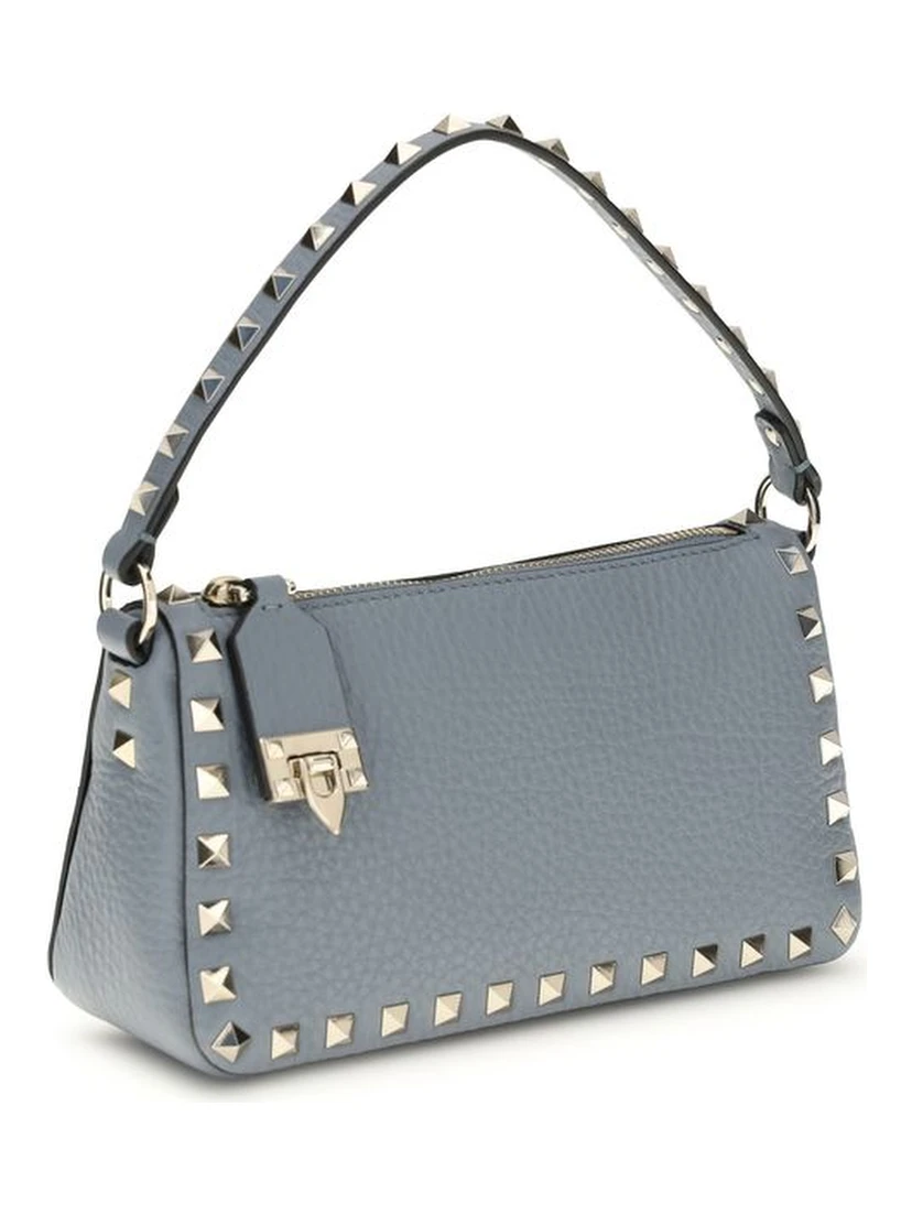 حقيبة كتف بوس توروس من جلد العجل الأزرق