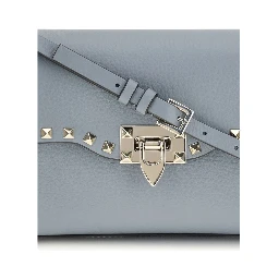 حقيبة كتف بوس توروس من جلد العجل الأزرق