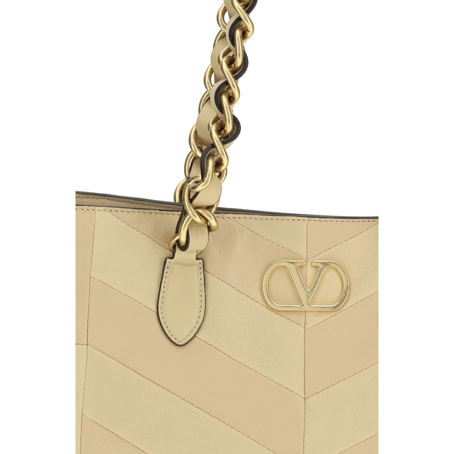 Gold Napa Leather / Calf Bos Taurus Shoulder Bag