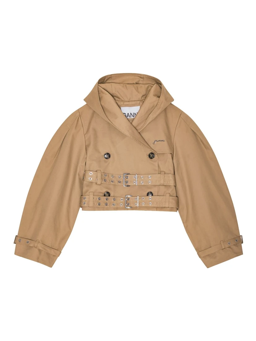 GANNI Coats Beige