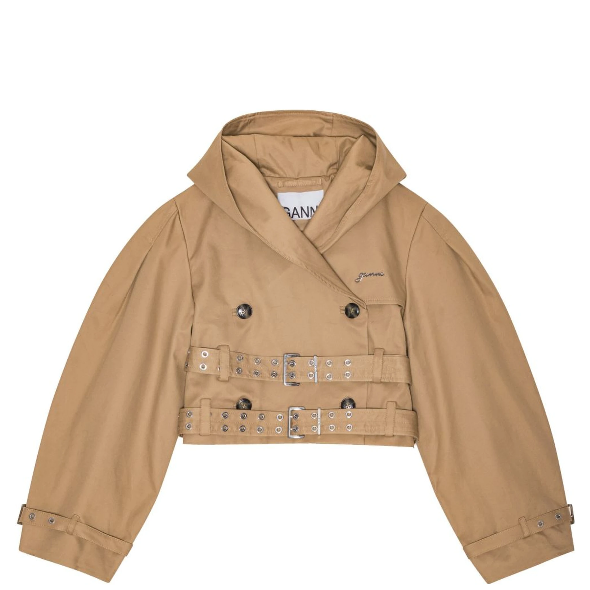 GANNI Coats Beige