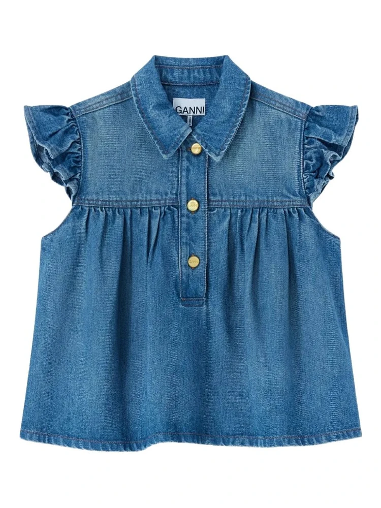 GANNI Top Blue