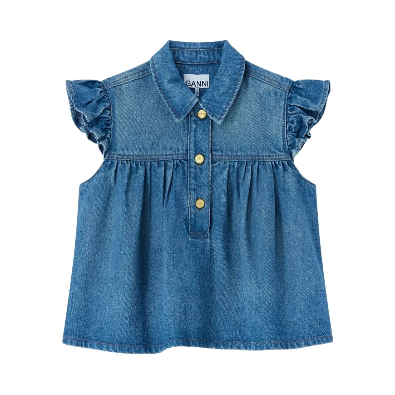 GANNI Top Blue