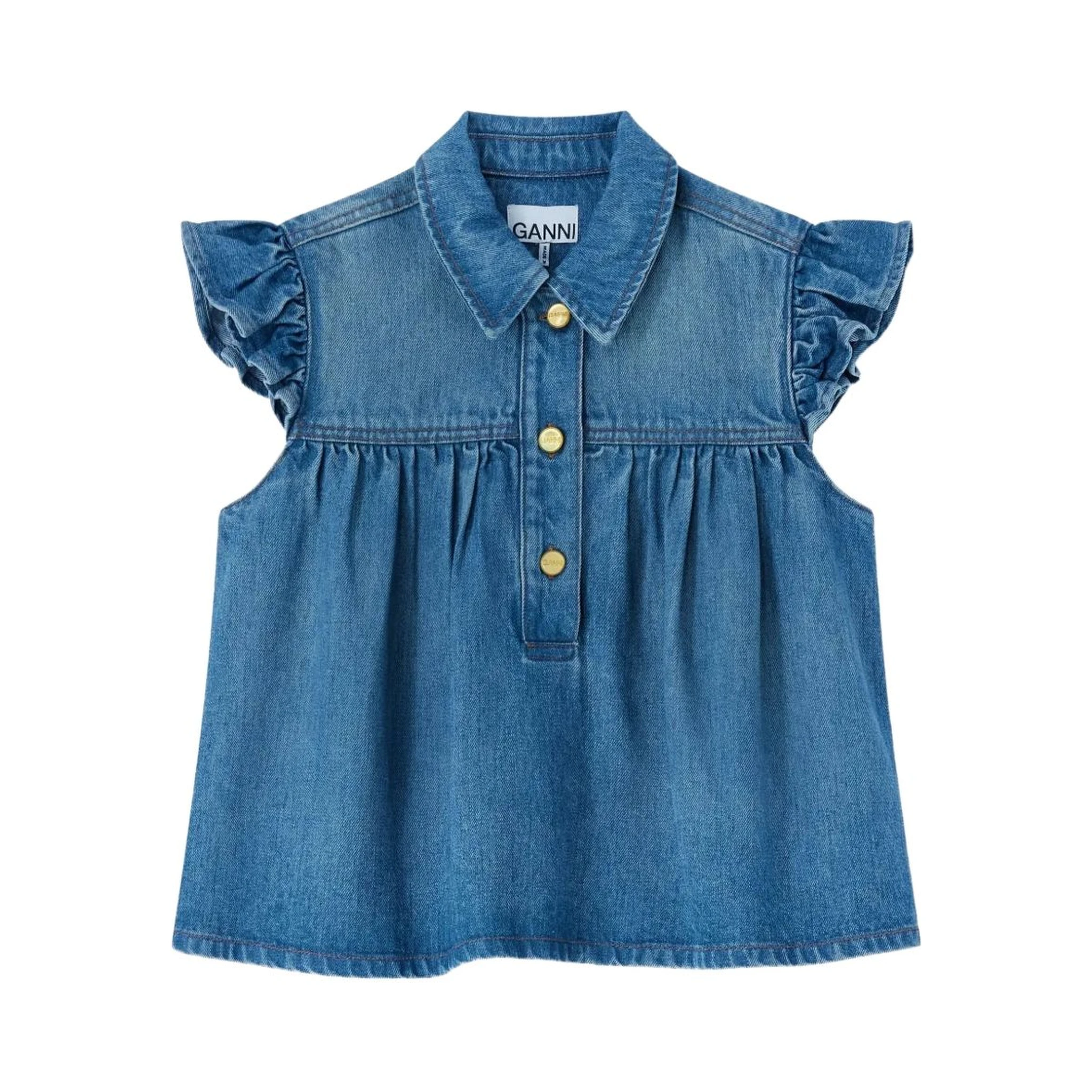 GANNI Top Blue